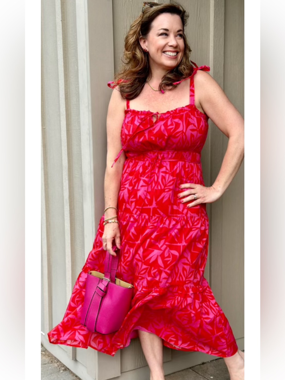 Melissa Nepton Stevie All Day Printed Maxi Dress EUC